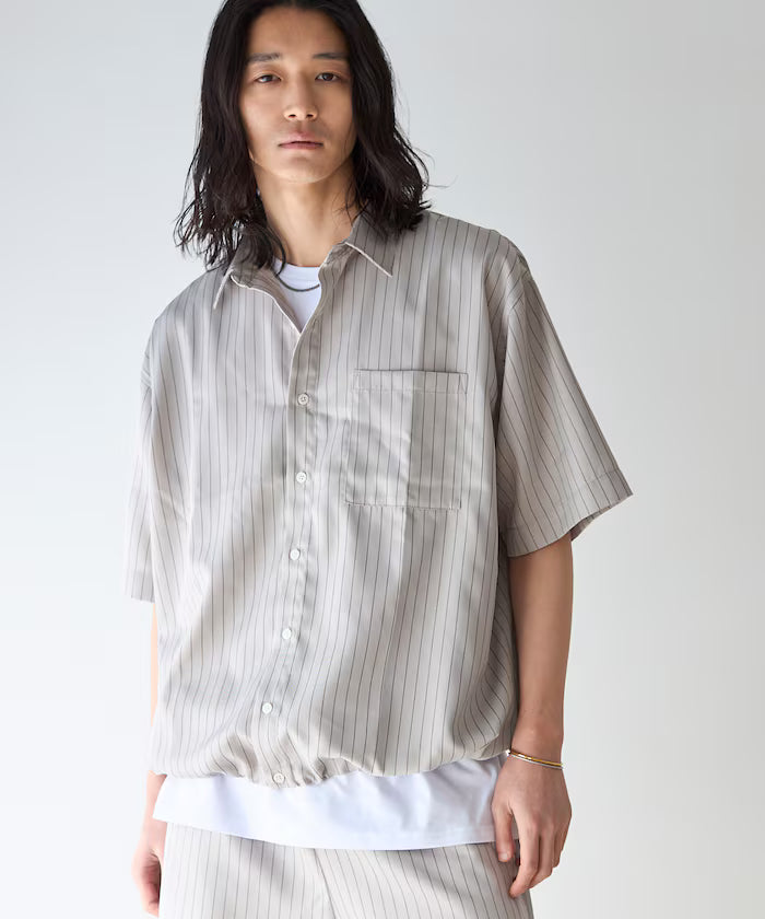 Spindle Stripe Short Sleeve Shirt / Compatible with Setup