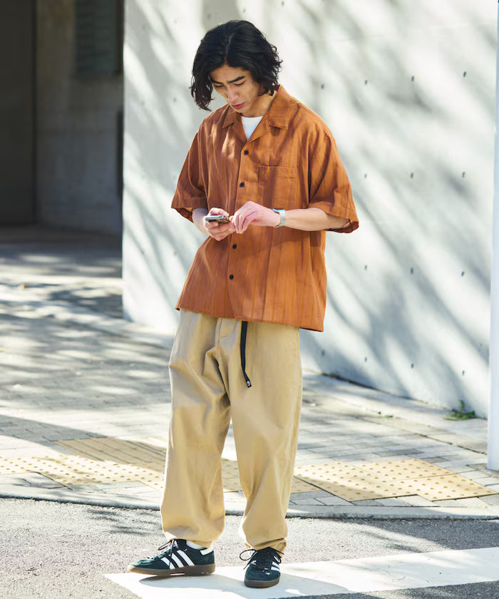 Relax Fit Relaxed Fit Shadow Stripe Open Color Shirt [Limited Release]