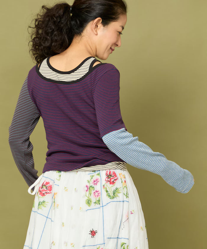 Healthknit Slim Stripe Tank T-Shirt SET