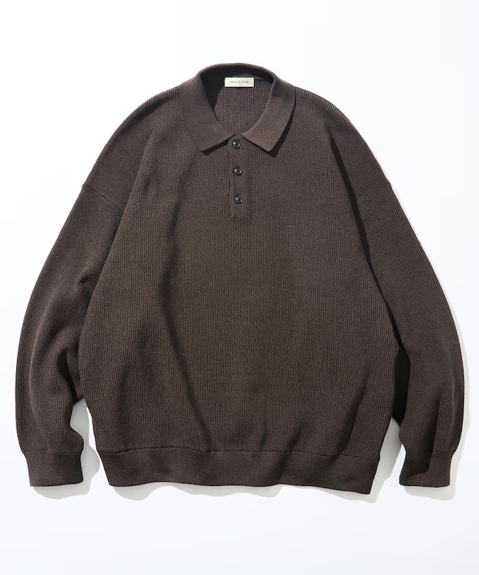 Relaxed Fit Cable Knit Polo Color Knit [Limited Release]
