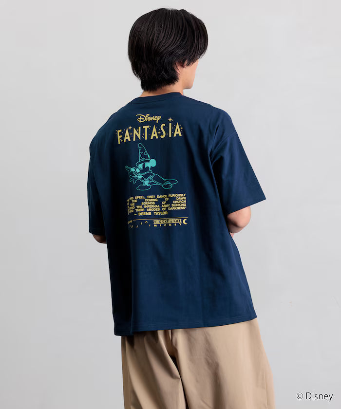 DISNEY/Mickey Mouse 'Fantasia'/Back Print Crew Neck T-Shirt [Limited Edition]