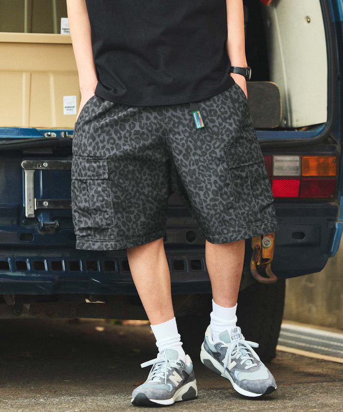 Nylon Climbing Cargo Shorts 【Limited Edition】 - Black Leopard