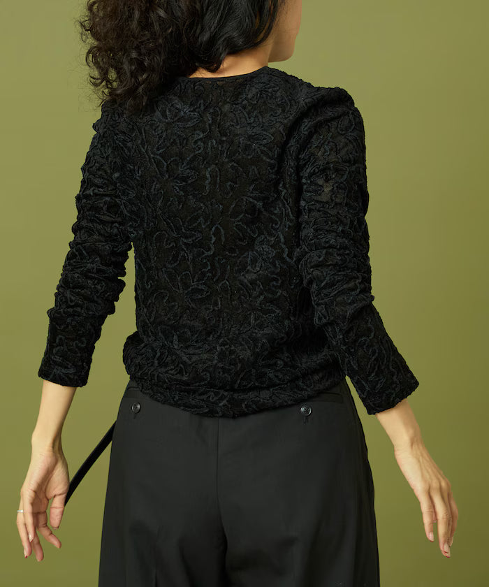 Mesh Velour Top