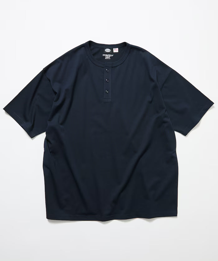 STORATECH/Stratech Lightweight Henley Neck T-Shirt/Antibacterial/Odor Resistant/Antimicrobial/UV Cut/Contact Cooling/Dry Fast 【Limited Edition】