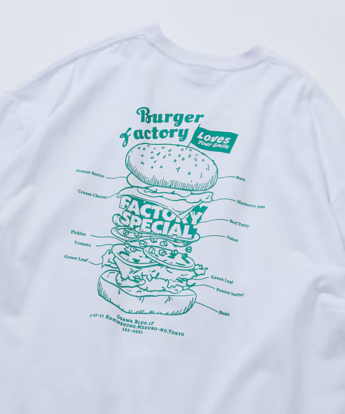 Burger Factory × FREAK'S STORE/ Burger Factory Limited Big Silhouette Back Print Crew Neck T-shirt 【Limited Edition】