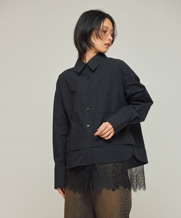 Oversized Lace Layered Shirt