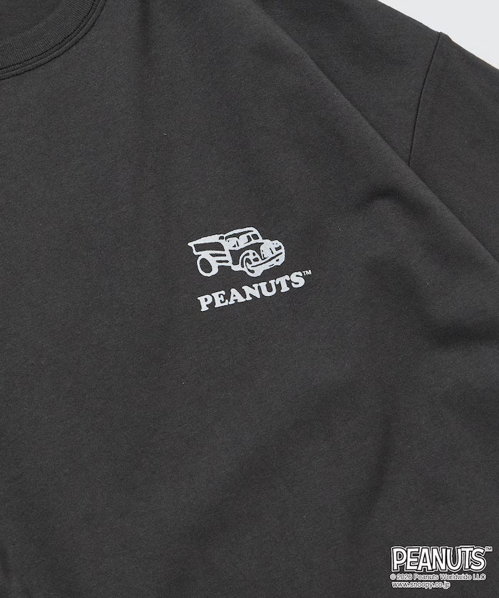PEANUTS/Peanuts Exclusive Big Silhouette Back Print Crew Neck T-Shirt/HAPPY FUN DAY [Limited Release]