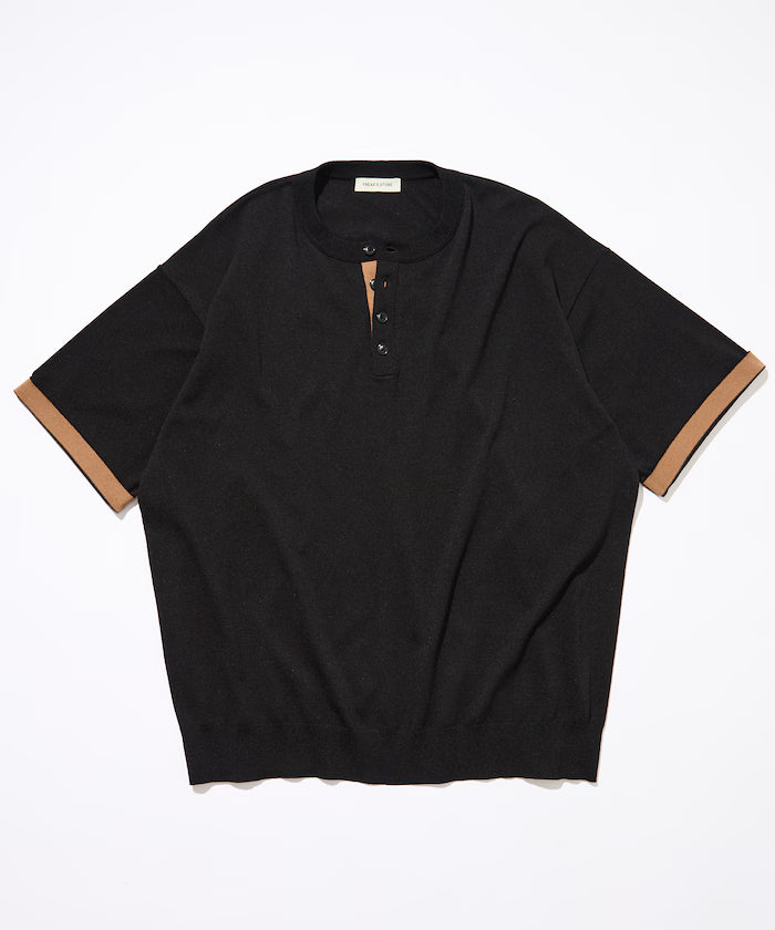 Relax Fit Relax Fit Cool Touch Color Block Henry Neck Pullover 【Limited Edition】