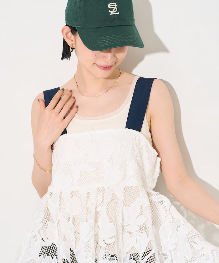Flower Motif Batten Lace Iris Hem Camisole Top 【Limited Edition】