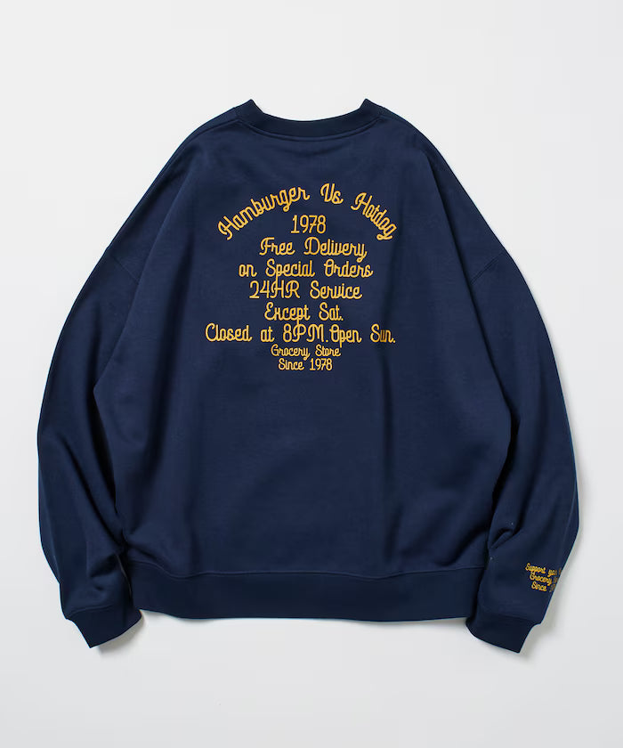 Big Silhouette Varsity Jacket Design Crew Neck Sweat / Back Print [Limited Edition]