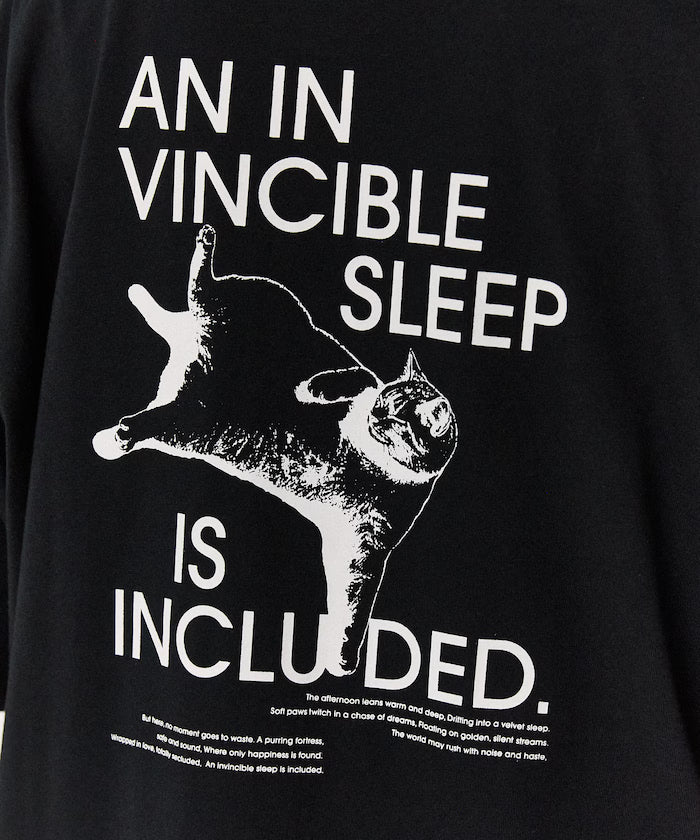 VINCIBLE SLEEP Cat Print T-Shirt Limited Edition