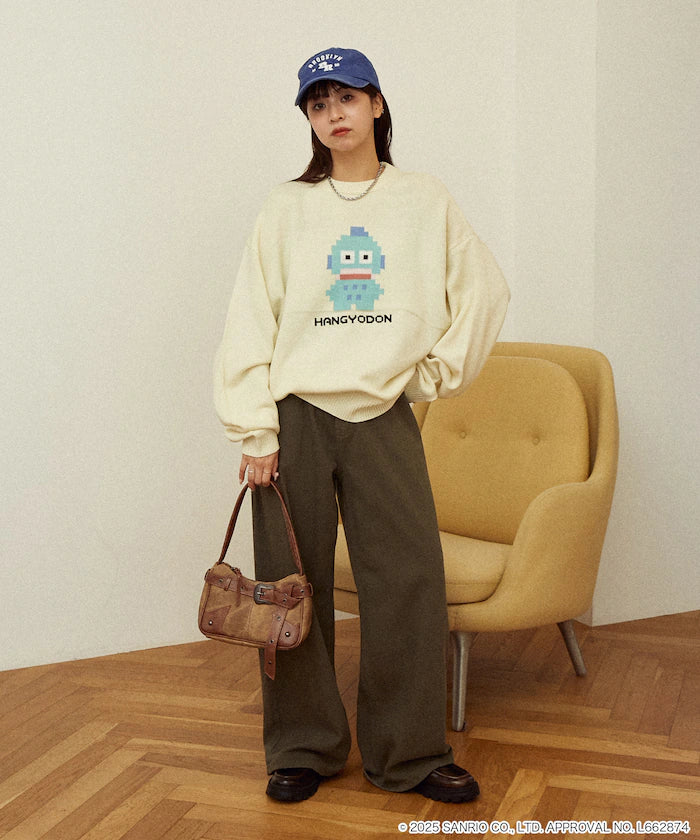 "SANRIO/Sanrio" Pixel Art Jacquard Knit Limited Edition