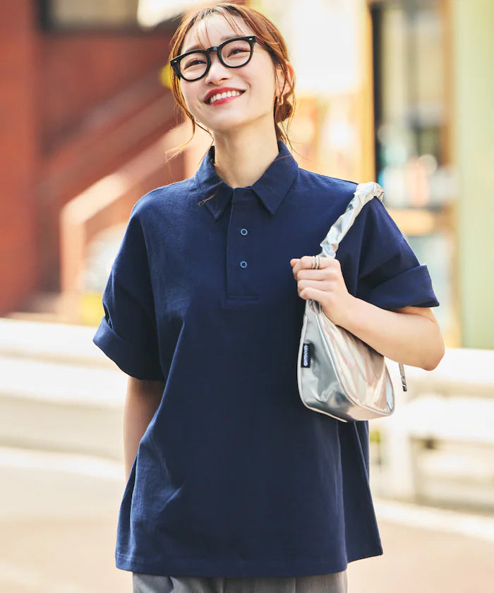 9 oz Heavyweight Big Silhouette heavyweight polo shirt/oversized polo 【limited edition】