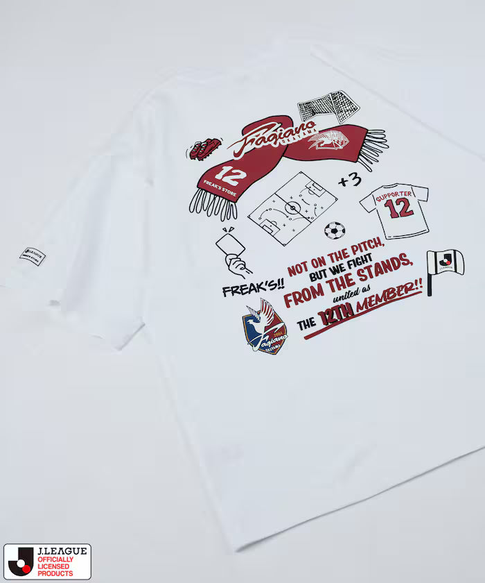 [Sales start on May 15 at 12:00] J.LEAGUE × FREAK'S STORE exclusive SUPPORTERS SHORT SLEEVE TEE [Okayama Prefectural Fagiano] - White