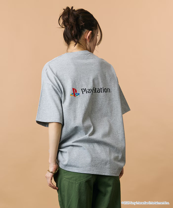 Big Silhouette Crew Neck Print T-shirt/PlayStation Sarugatchi/WHAT IS A PIPOSARU 【Limited Edition】