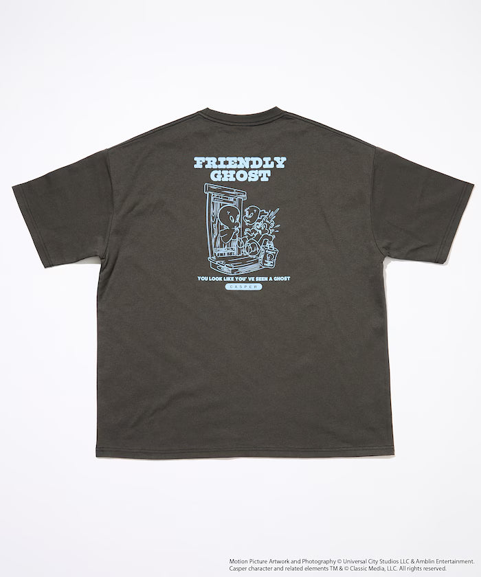 Casper the Friendly Ghost/キャスパー 別注 ビッグシルエット バックプリント クルーネックTシャツ 【限定展開】