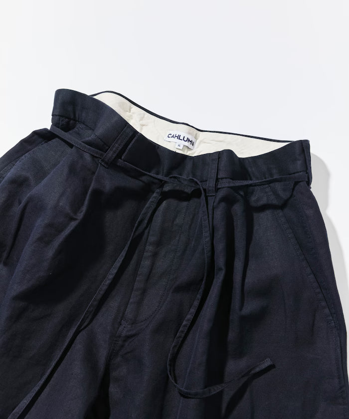 Cotton Linen 2 Tuck Chino Shorts