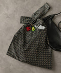 All-over Monogram Print Large Size Market Bag - Black