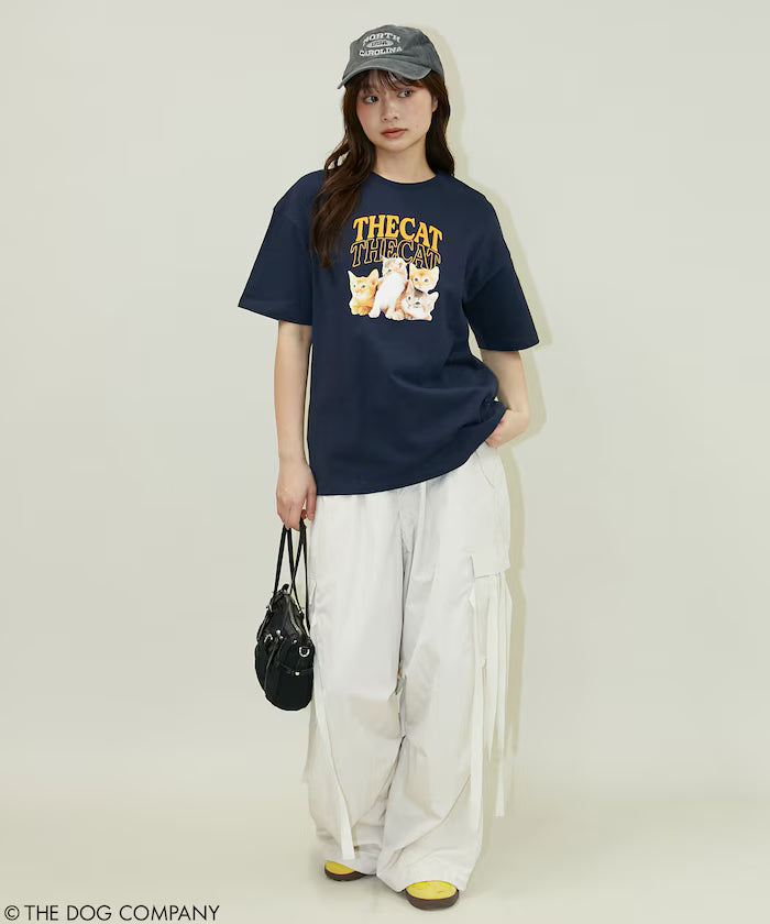 THE DOG / THE CAT Collegiate Style T-Shirt Limited Edition