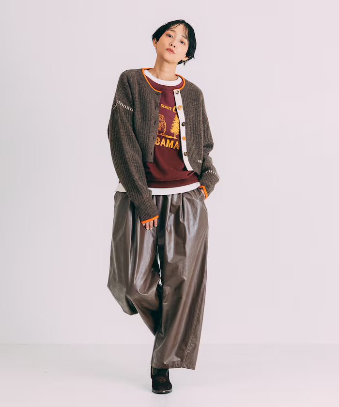 Leatherette Easy Tuck Pants