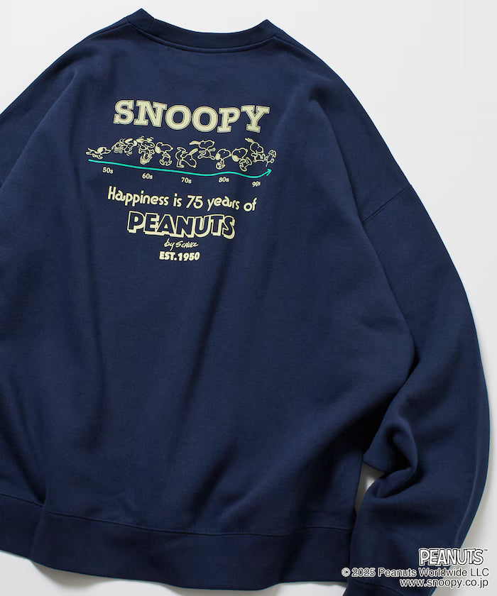 PEANUTS/Peanuts Exclusive Back Print Crew Neck Sweatshirt/Snoopy 【Limited Release】