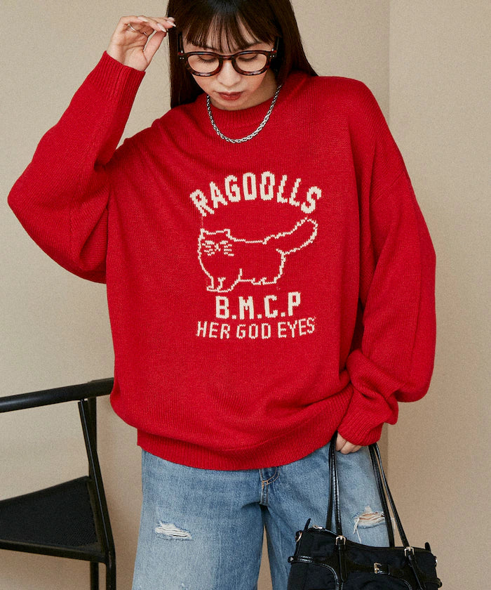RAGDOLLS CAT Ragdoll Cat Jacquard Knit Limited Edition