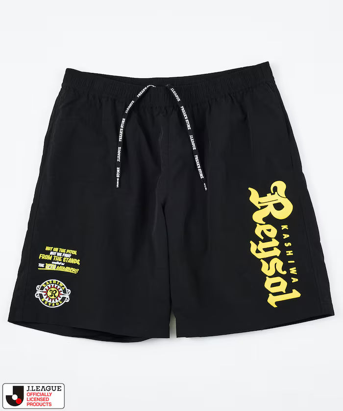 [May 15th 12:00 Sale Starts] J.LEAGUE × FREAK'S STORE Exclusive SUPPORTERS NYLON SHORTS [Kashiwa Reysol] - Black