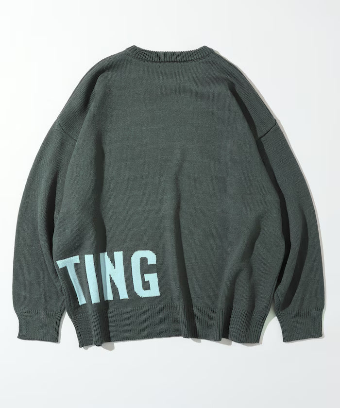 Sweat-like Lettered Knit / Jacquard Knit