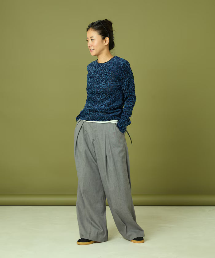 Mesh Velour Top
