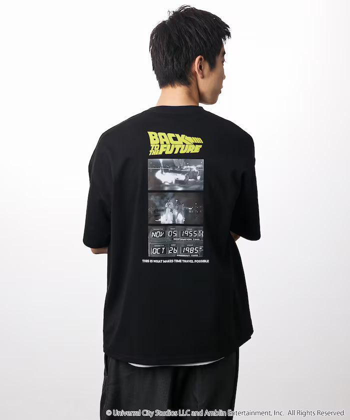 [BACK TO THE FUTURE] Limited Edition Big Silhouette Back Print Crew Neck T-Shirt [Limited Release]