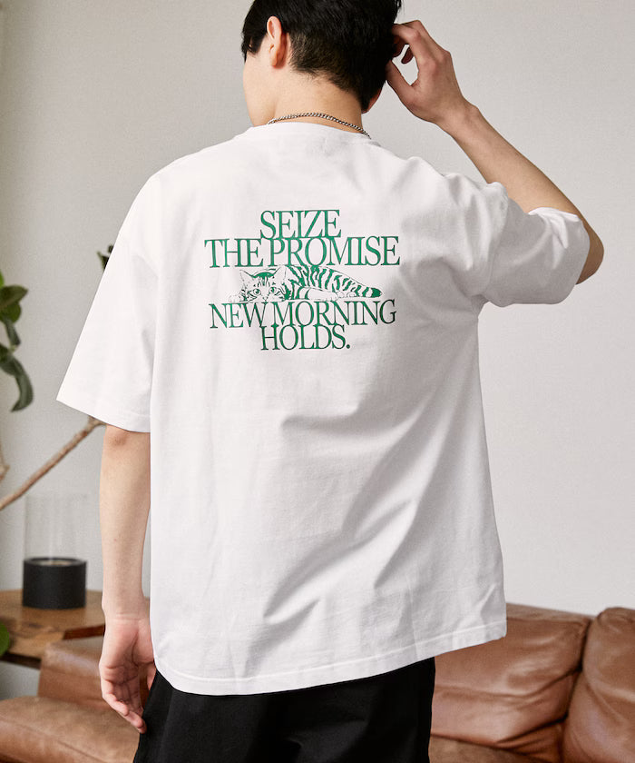 <Functional Material> PROMISE Cat Print T-Shirt Limited Release