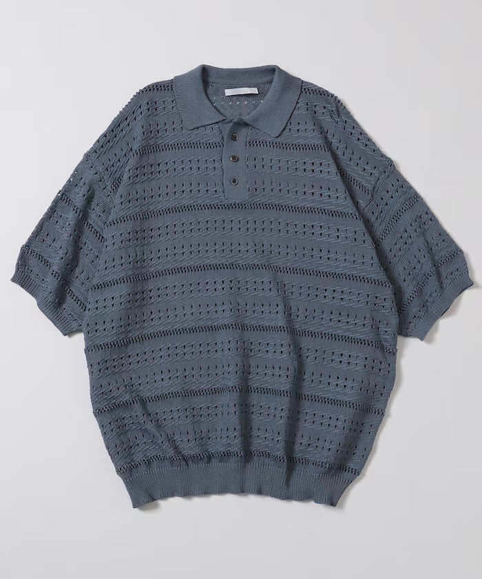 Big Silhouette Short Sleeve Knit Polo Shirt
