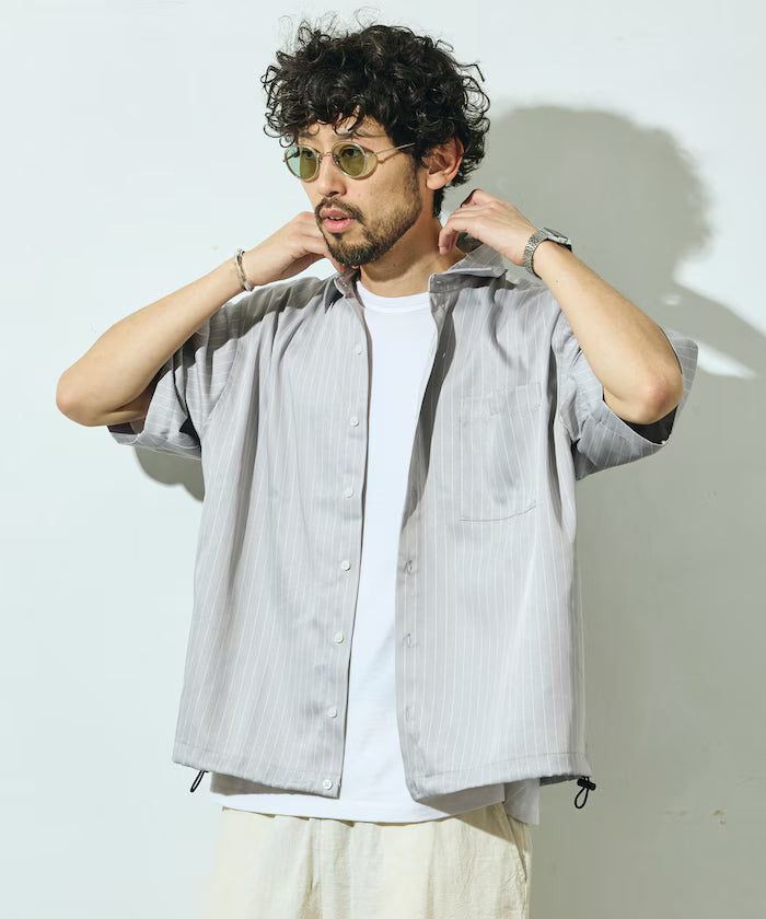 Spindle Stripe Short Sleeve Shirt / Compatible with Setup