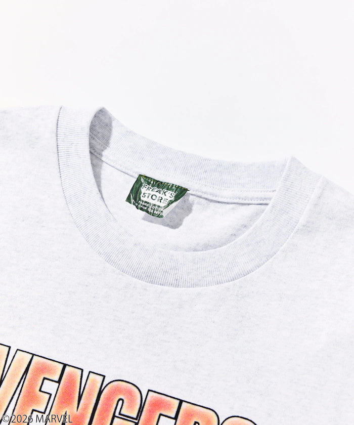 MARVEL/Marvel Avengers Crew Neck T-Shirt / Electrostatic Flock Processing