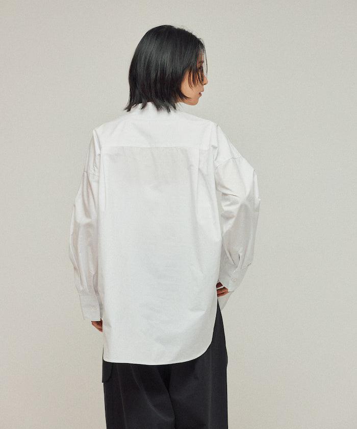 Oversized Long Sleeve Brooch Shirt