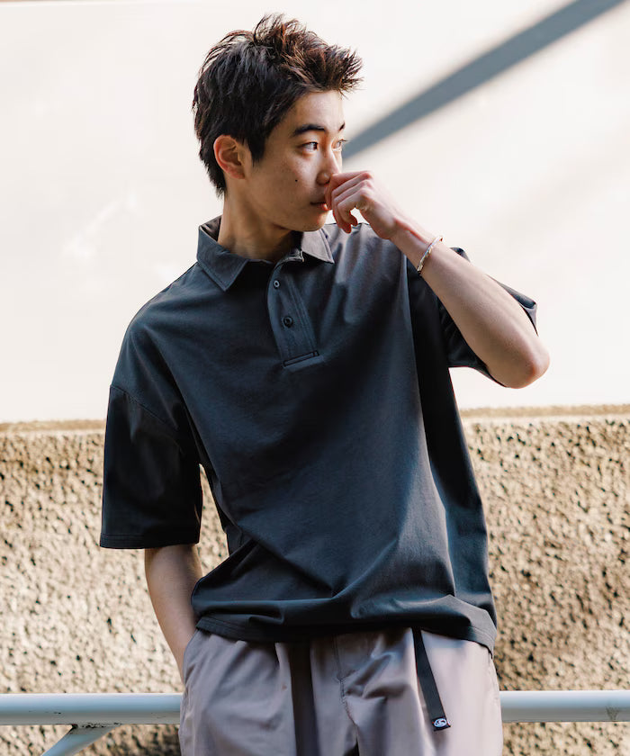 STORATECH/Stratech Big Silhouette Polo Shirt/Antibacterial/Odor Resistant/Sanitizing/UV Cut/Contact Cooling/Quick Drying 【Limited Release】