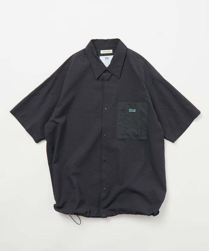 Limited Release AiRide Air Ride Relax Fit Mixed Material Pocket Seersucker Shirt Quick Dry Moisture Wicking UV Cut