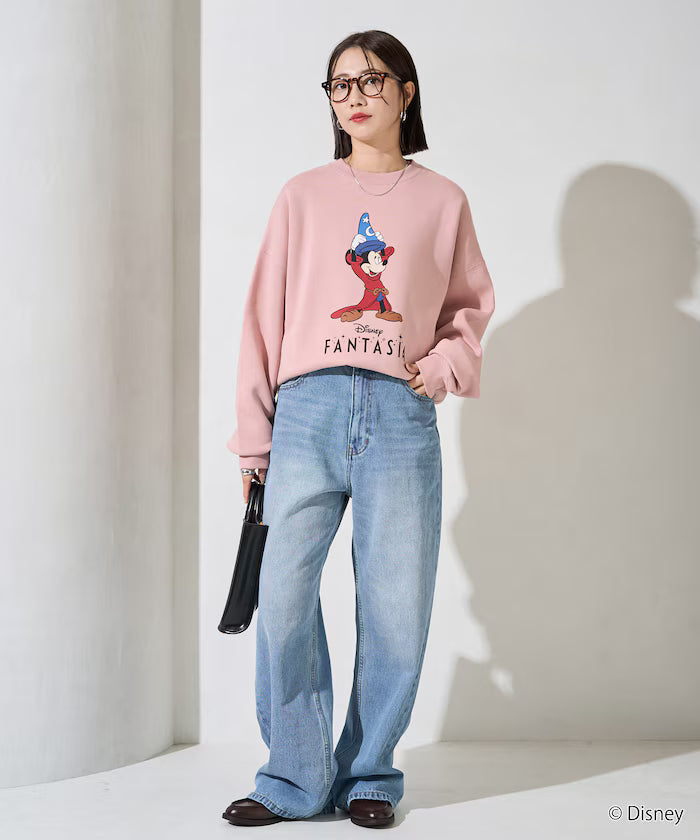 DISNEY / Disney / 'Fantasia' / Mickey Mouse / Relax Fit Printed Crewneck Sweatshirt 【Limited Edition】
