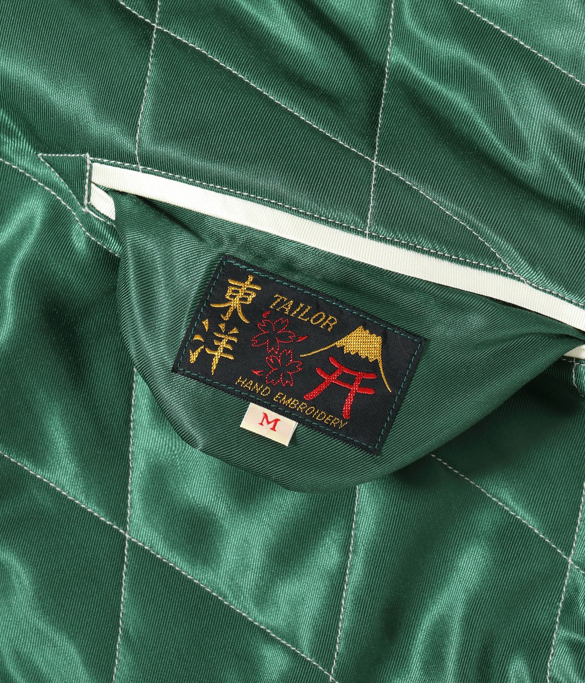 Early 1950s Style Acetate Quilted Souvenir Jacket “JAPAN MAP” × “GOLD DRAGON”