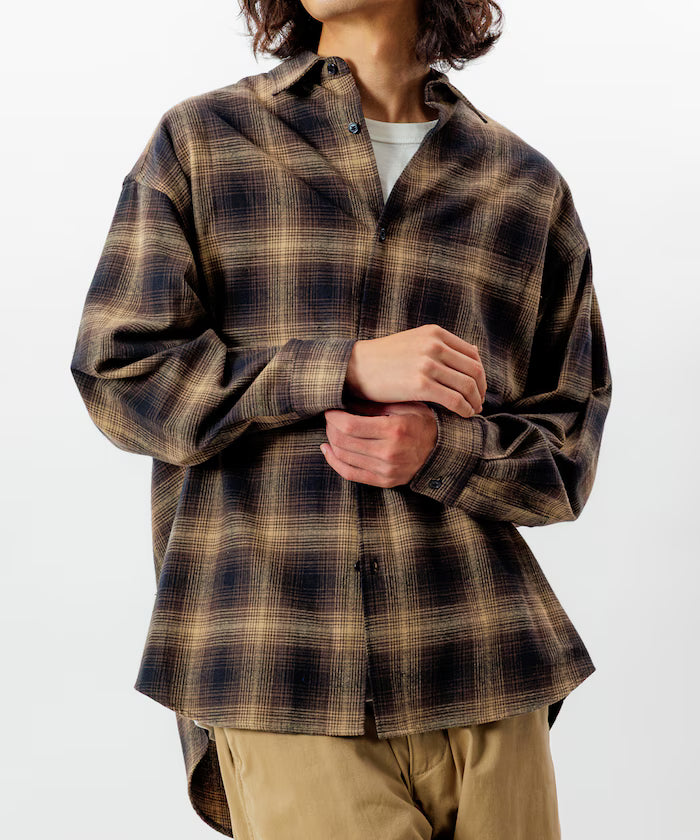 Relax Fit Relax Fit Ombre Check Flannel Shirt [Limited Edition]
