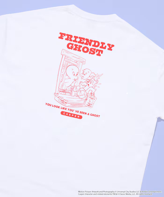 Casper the Friendly Ghost/キャスパー 別注 ビッグシルエット バックプリント クルーネックTシャツ 【限定展開】