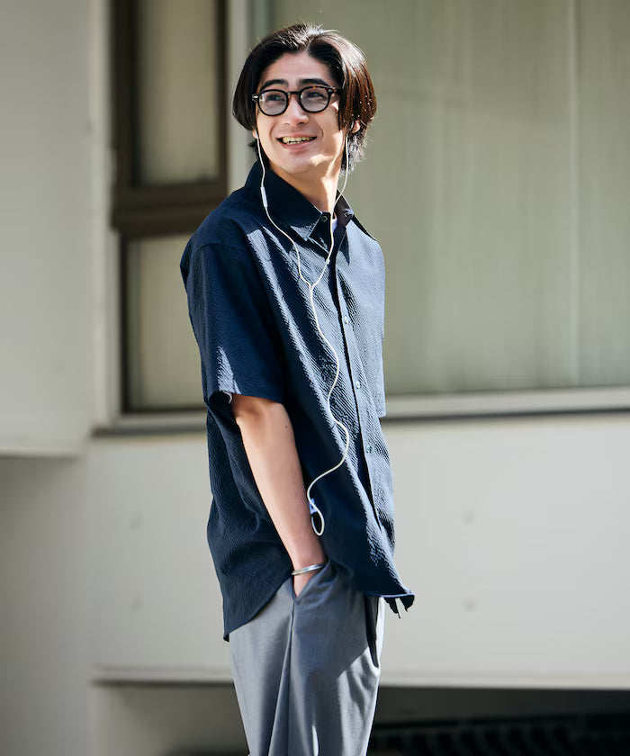 AiRide/AiRide Relax Fit Short Sleeve Seersucker Shirt/Pocketable/Quick Dry/UV Cut [Limited Edition]