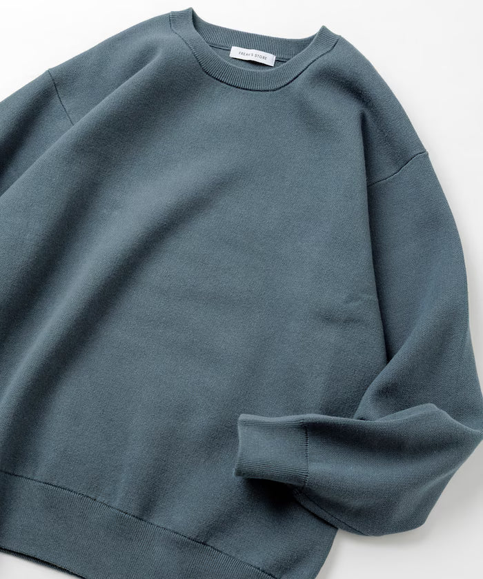 Sweat-like Crew Neck Knit