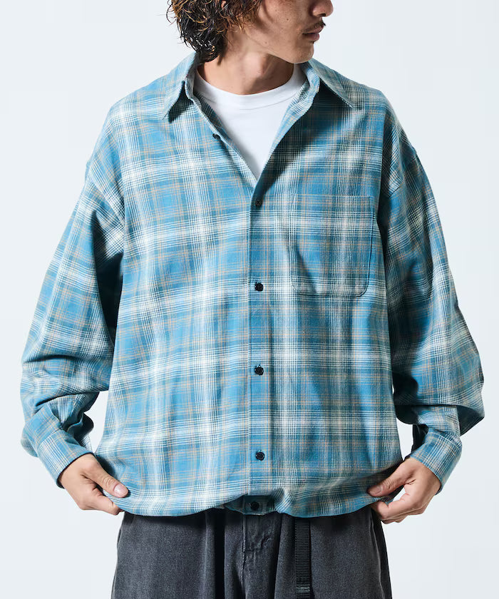 Wide Silhouette Ombre Check Spindle Shirt [Limited Edition]