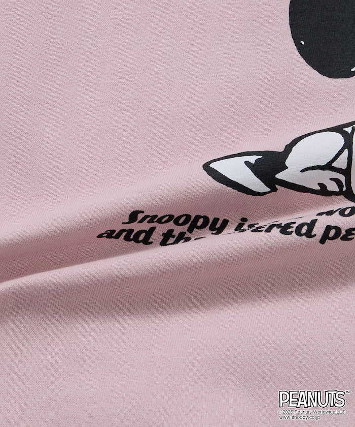 PEANUTS/Peanuts Exclusive Big Silhouette Back Print Crew Neck T-Shirt/POOCH [Limited Edition]