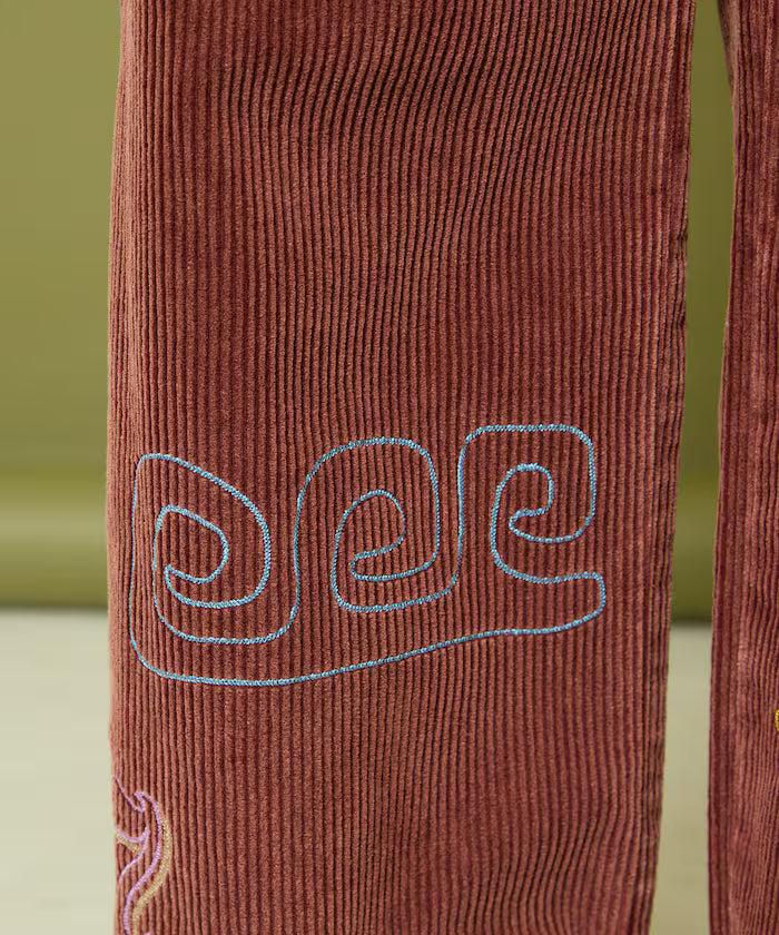 Chain Stitch Corduroy Pants