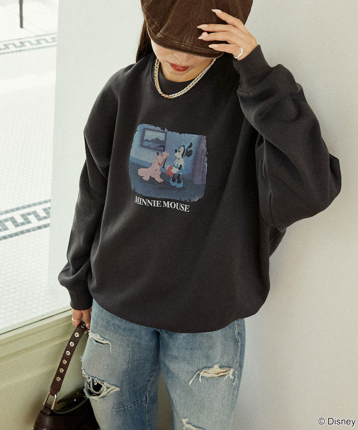 Minnie Mouse/ミニーマウス/Photo Print Crew Neck Sweat Limited Edition