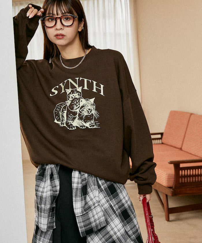 SYNTH Cat Fleece Lined Sweatshirt Limited Edition