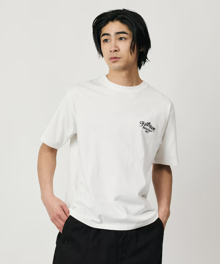 Big Silhouette Design Back Embroidery Crew Neck T-Shirt / TIGER 【Limited Edition】