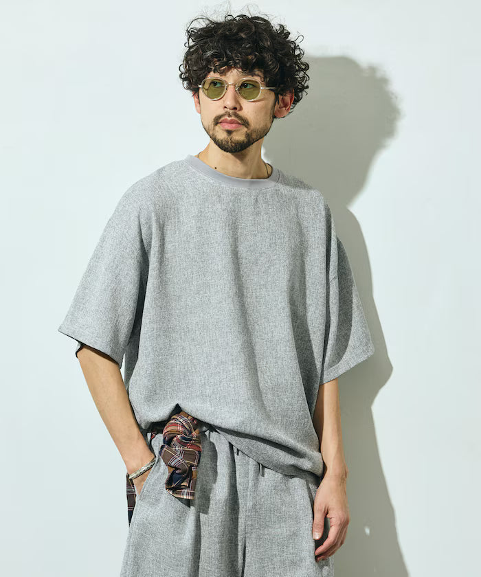 Summer Tweed Short Sleeve Crew Neck / Compatible with Setup